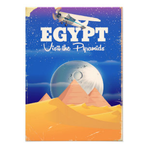 Egypte - Bezoek het poster van de Vintage-beweging