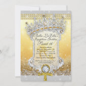 Égypte Bling Sweet 16 Invitations Quince (Devant)