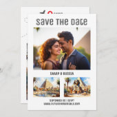 Egypte Caïro bestemming bruiloft foto opslaan datu Save The Date (Voorkant / Achterkant)