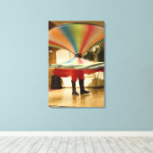Egypte, Caïro. Whirling dervish dazzling GCT Canvas Afdruk (Insitu (Houten vloer))