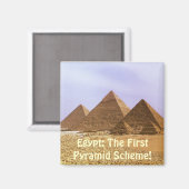 EGYPTE: De eerste piramide met grappige magneet (Voorkant / Achterkant)