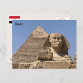 Egypte, de piramide van de Cheops en de Grote Sfin Briefkaart (Voorkant / Achterkant)