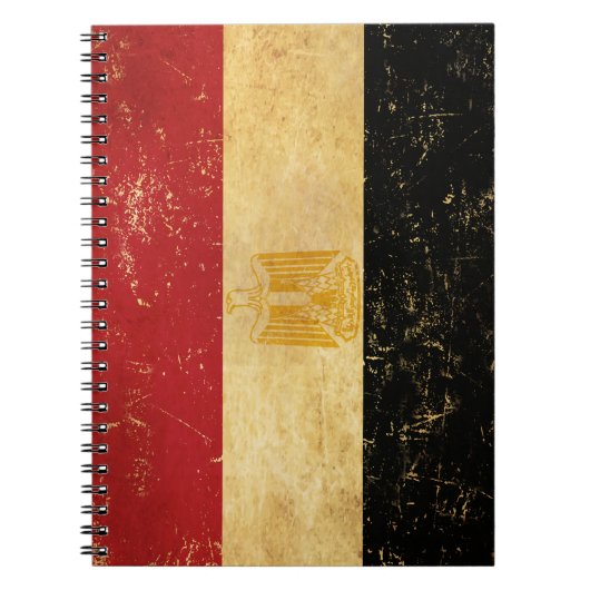 Égypte Drapeau Vintage Grunge Design Carnet (Devant)