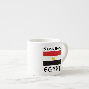 Egypte Egyptische Vlag Gepersonaliseerde Naam  Espresso Kop