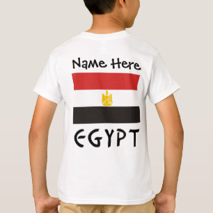 Egypte Egyptische Vlag Gepersonaliseerde Naam T-shirt