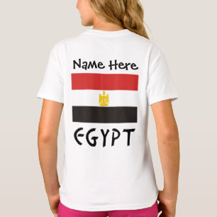 Egypte Egyptische Vlag Gepersonaliseerde Naam  T-shirt