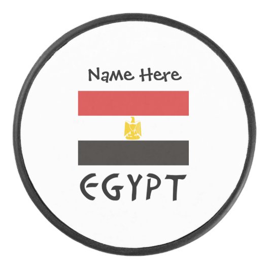 Egypte en de Egyptische vlag gepersonaliseerd Hockey Puck (Voorkant)