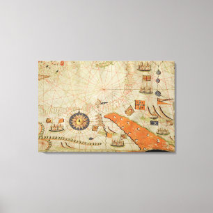 Egypte en het Rode Zee Canvas Afdruk