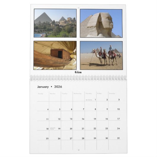 Egypte en Jordanië Kalender (Jan 2026)