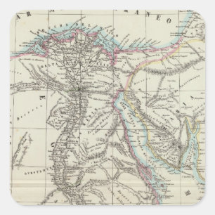 Egypte en Saudi-Arabië Vierkante Sticker