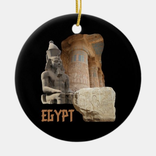 EGYPTE-fotokleurversiering Keramisch Ornament (Voorkant)