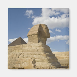 Egypte, Giza. De grote Sfinx verrijst boven de Magneet