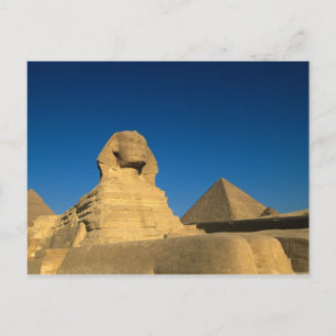 Egypte, Giza, De Sfinx, Oude Rijk, Unesco Briefkaart