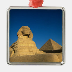 Egypte, Giza, De Sfinx, Oude Rijk, Unesco Metalen Ornament
