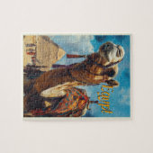 Egypte Gizeh Piramides Vintage Reizen Legpuzzel (Horizontaal)