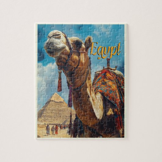 Egypte Gizeh Piramides Vintage Reizen Legpuzzel (Verticaal)