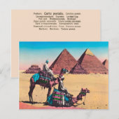 Egypte: Grote piramide bij Giza Briefkaart (Voorkant / Achterkant)