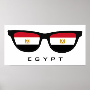 Egypte heeft aangepaste tekst en kleuren poster