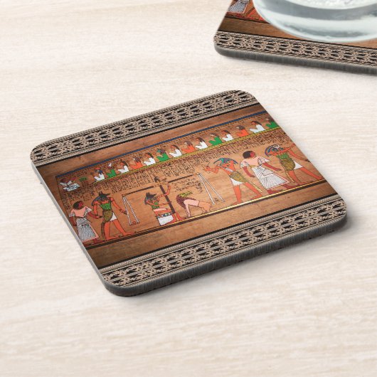 Egypte-Hieroglyphs Beverage Coaster Bier Onderzetter (Linkerzijde)