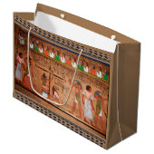Egypte-Hieroglyphs Gift Bag Groot Cadeauzakje (Voorkant Gekanteld)