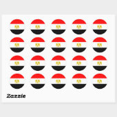 Egypte Hoge kwaliteit Vlag Ronde Sticker (Vel)