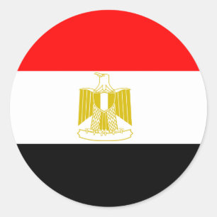 Egypte Hoge kwaliteit Vlag Ronde Sticker