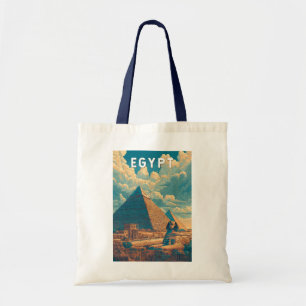 Egypte Illustratie Reis Kunst Vintage Tote Bag