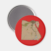 Egypte Kaart Magneet (Voorkant / Achterkant)