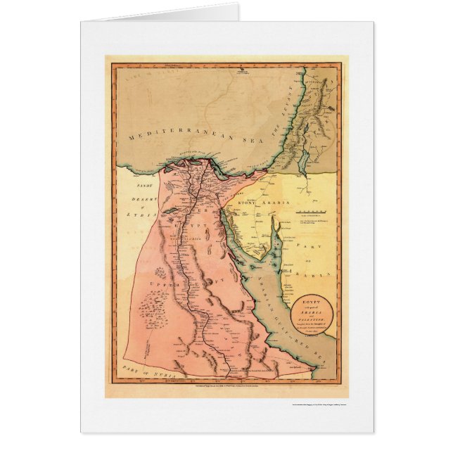 Egypte - kaart voor het Midden-Oosten - 1800 (Voorkant)