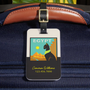 Egypte   Land van Feline Royalty Bagagelabel