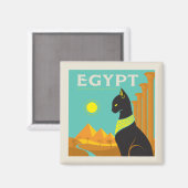 Egypte | Land van Feline Royalty Magneet (Voorkant / Achterkant)