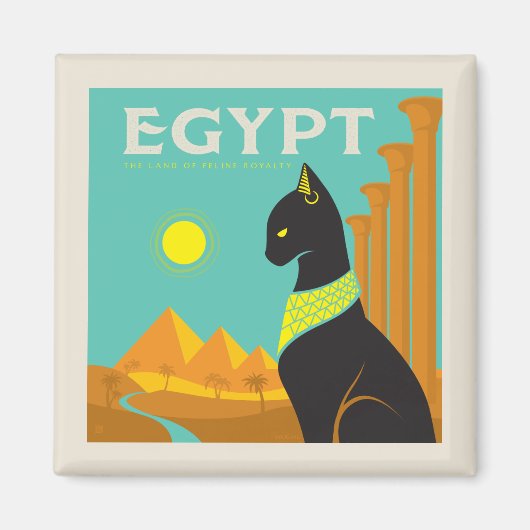 Egypte | Land van Feline Royalty Magneet (Voorkant)