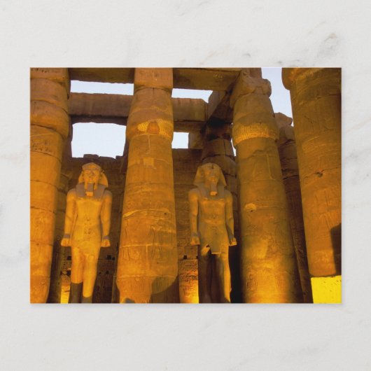 Egypte, Luxor. Karnack-tempel. Briefkaart (Voorkant)