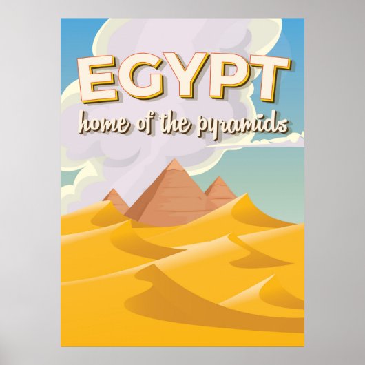 Egypte - Maison des Pyramides impression d'affiche (Devant)
