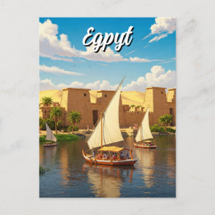Egypte Nile Felucca Briefkaart