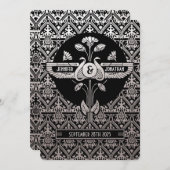 Égypte Nouveau mariage Invitations Silver Foil (Devant / Derrière)