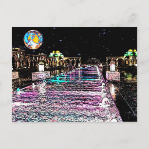 Egypte onder moonlight briefkaart