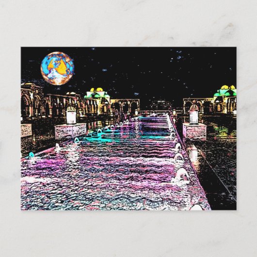 Egypte onder moonlight briefkaart (Voorkant)