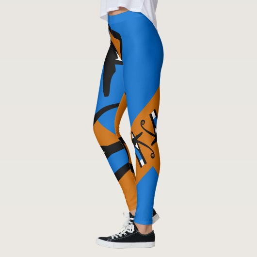 Egypte Oogst van Horus | Modern Cool Hieroglyphics Leggings (Links)