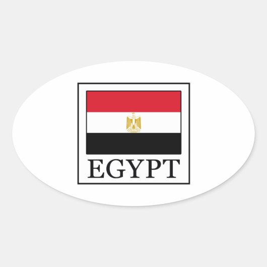 Egypte Ovale Sticker (Voorkant)