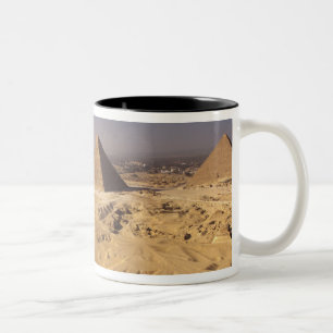 Egypte, Piramides bij Giza, Khafre, Khufu, Menkaur Tweekleurige Koffiemok