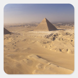 Egypte, Pyramiden bij Giza, Khafre, Khufu, Menkaur Vierkante Sticker