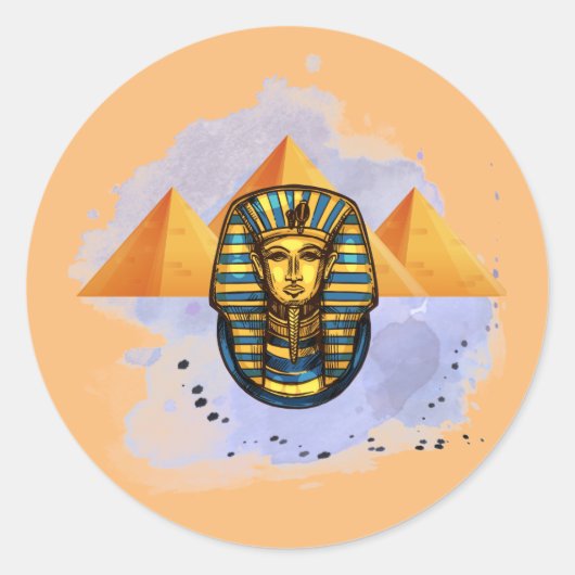 Egypte Ronde Sticker (Voorkant)