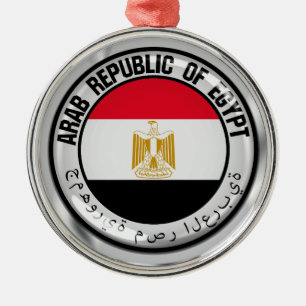 Egypte Round Emblem Metalen Ornament