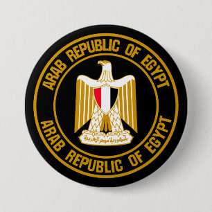 Egypte Round Emblem Ronde Button 7,6 Cm