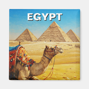 Egypte Sfinx Piramides van Giza Camel Magneet