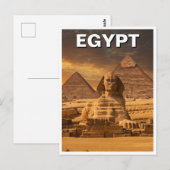 Egypte Sfinx Piramides van Gizeh Briefkaart (Voorkant / Achterkant)