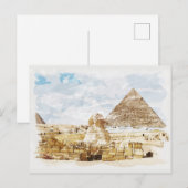 Egypte Sphinx Giza Pyramids die een fijne kunst ma Briefkaart (Voorkant / Achterkant)