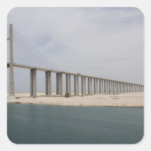 Egypte, Suezkanaal. Brug van Vrede ook bekend als Vierkante Sticker