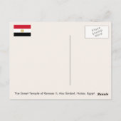 Egypte, The Great Temple of Ramses II, Abu Simbel Briefkaart (Achterkant)